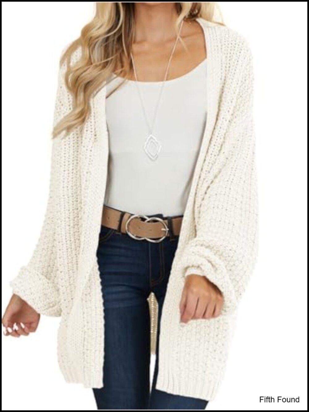 Oversized Open Front Chunky Knit Cardigan Long Sleeve Slouchy Sweater Coat